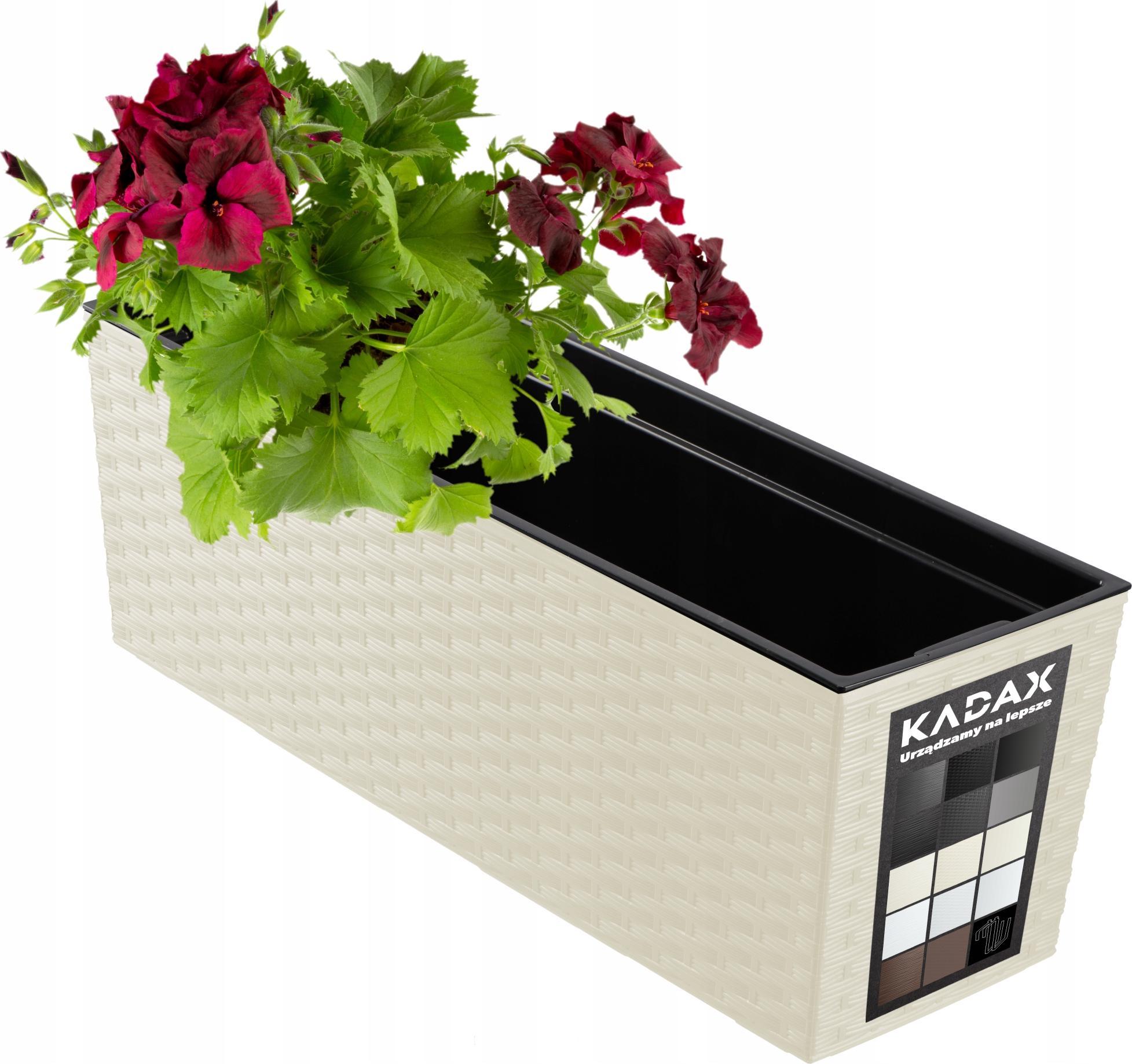 Kadax DONICZKA SKRZYNKA BALKONOWA + WKŁAD 19x56cm KREM