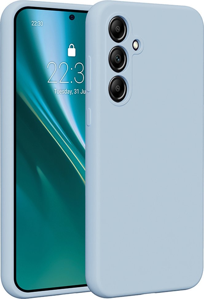 Etteri Nakładka Etteri Silicone Case do Samsung Galaxy A35 5G jasnoniebieska