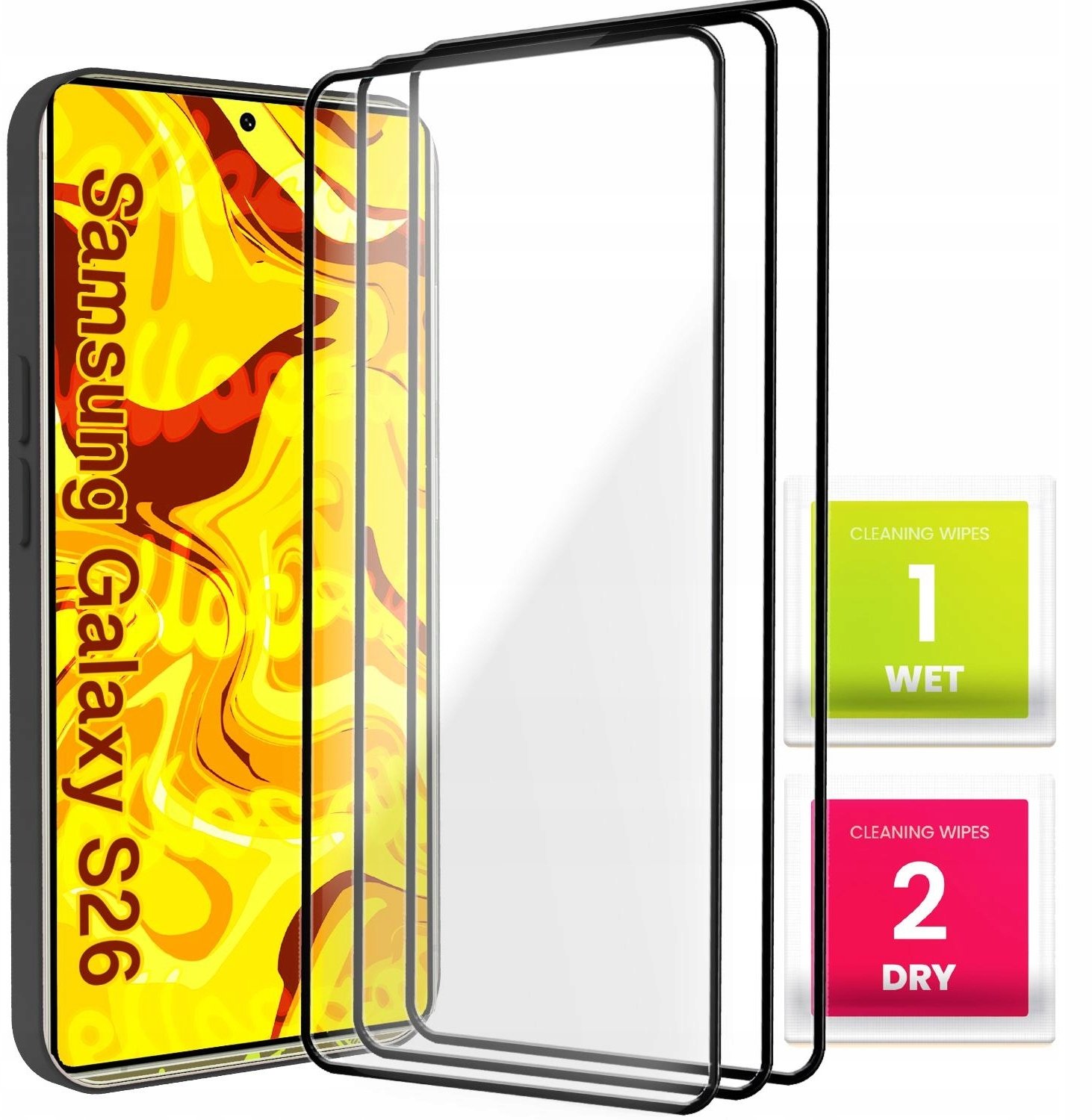 3-PAK Szkło Hartowane Do Samsung Galaxy S26 (Pełne, 5D, Szybka, 9H)