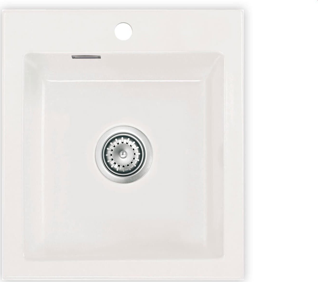 Zlewozmywak SYSTEMCERAM Systemceram Mera 46 Gronland, Zlew ceramiczny, korek manualny