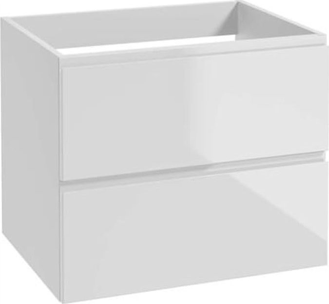 Deftrans Szafka łazienkowa biała 60x50 cm wisząca bez blatu pod umywalkę