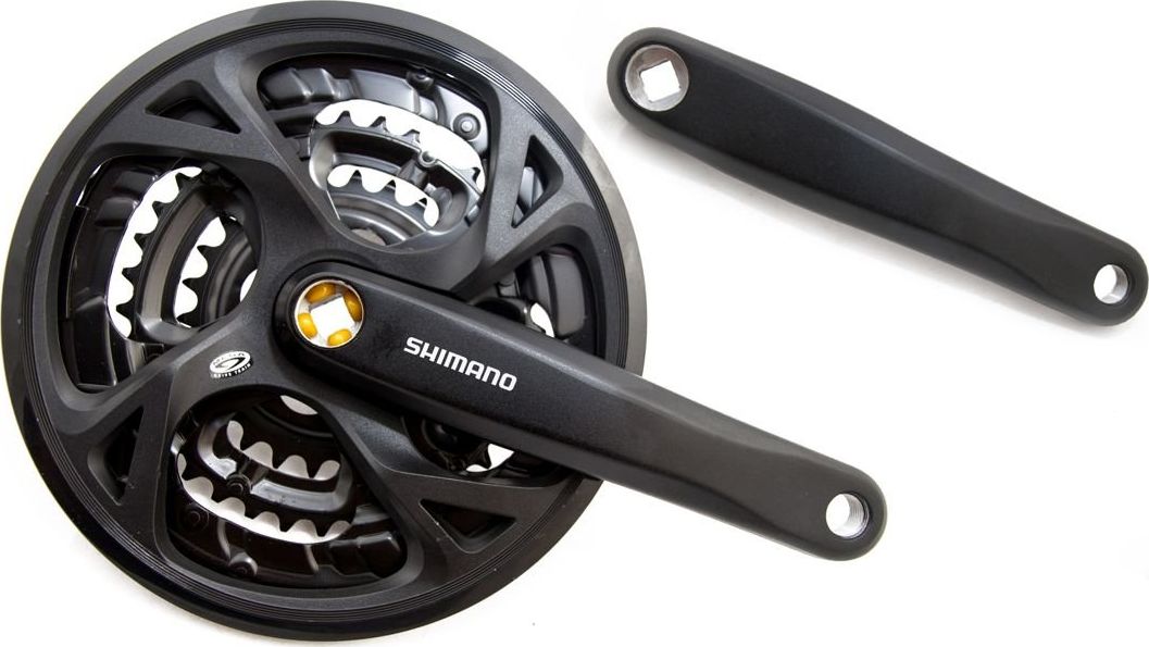 Shimano Mechanizm korbowy Shimano FC-M371 175mm 44x32x22T czarna z osłoną uniwersalny