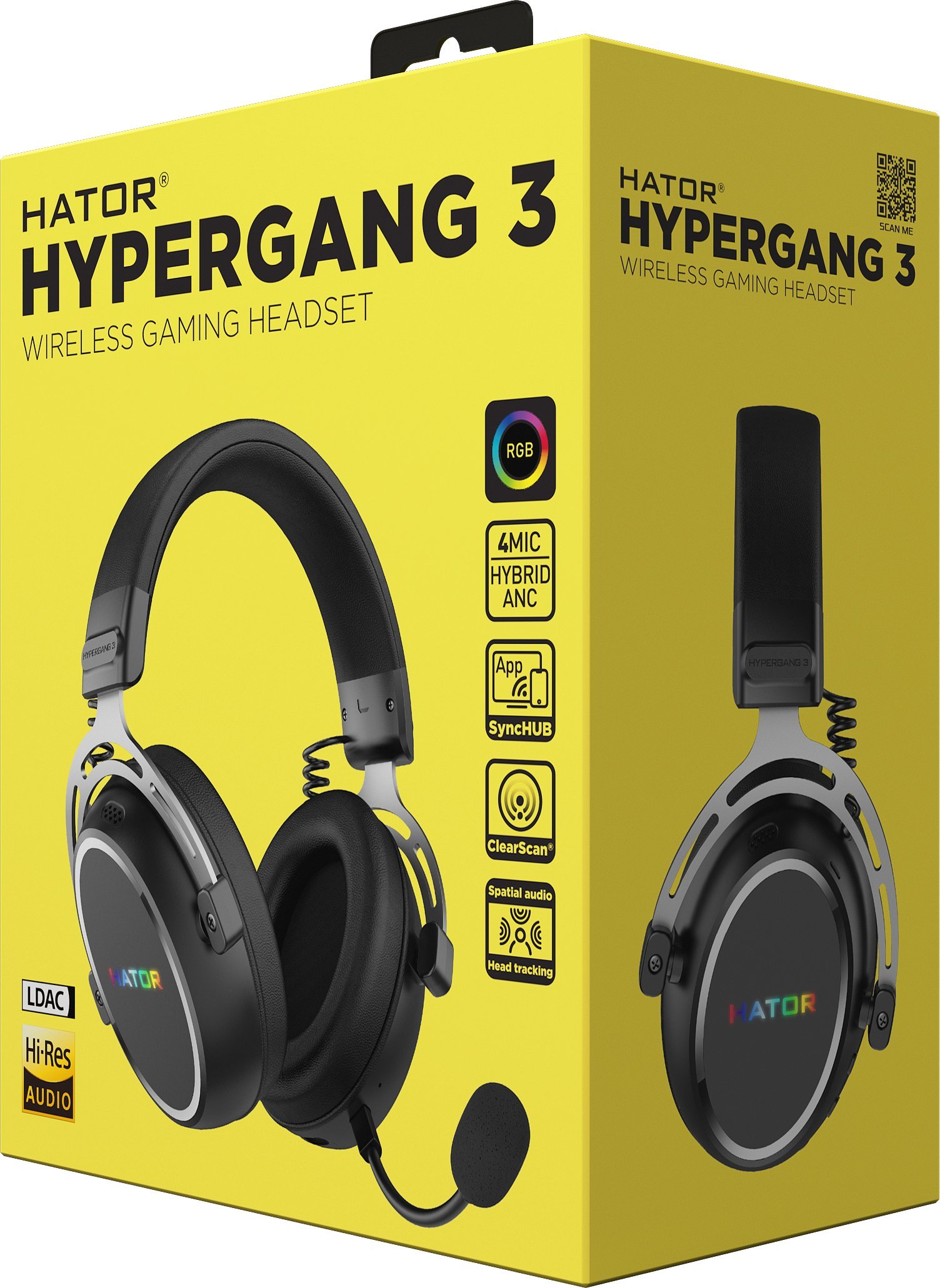 Słuchawki Hator Hypergang 3 Wireless Czarne (ESH55)