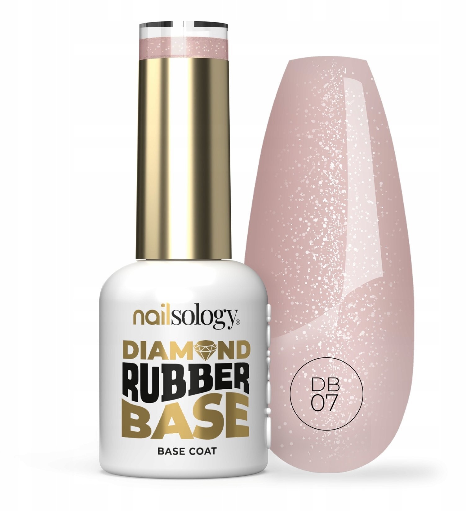 Clavier Nailsology Diamond Ruber Base hybrydowy baza kauczukowa DB07 Lady Elegance 8ml