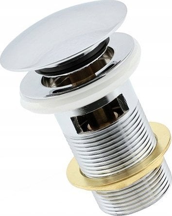 Watersolution KOREK SPUSTOWY KLIK-KLAK 5/4 DUŻY OKRĄGŁY Z PRZELEWEM CHROM (K.KKD) // S.SPUST.KLIK-KLAK-H-DUŻY