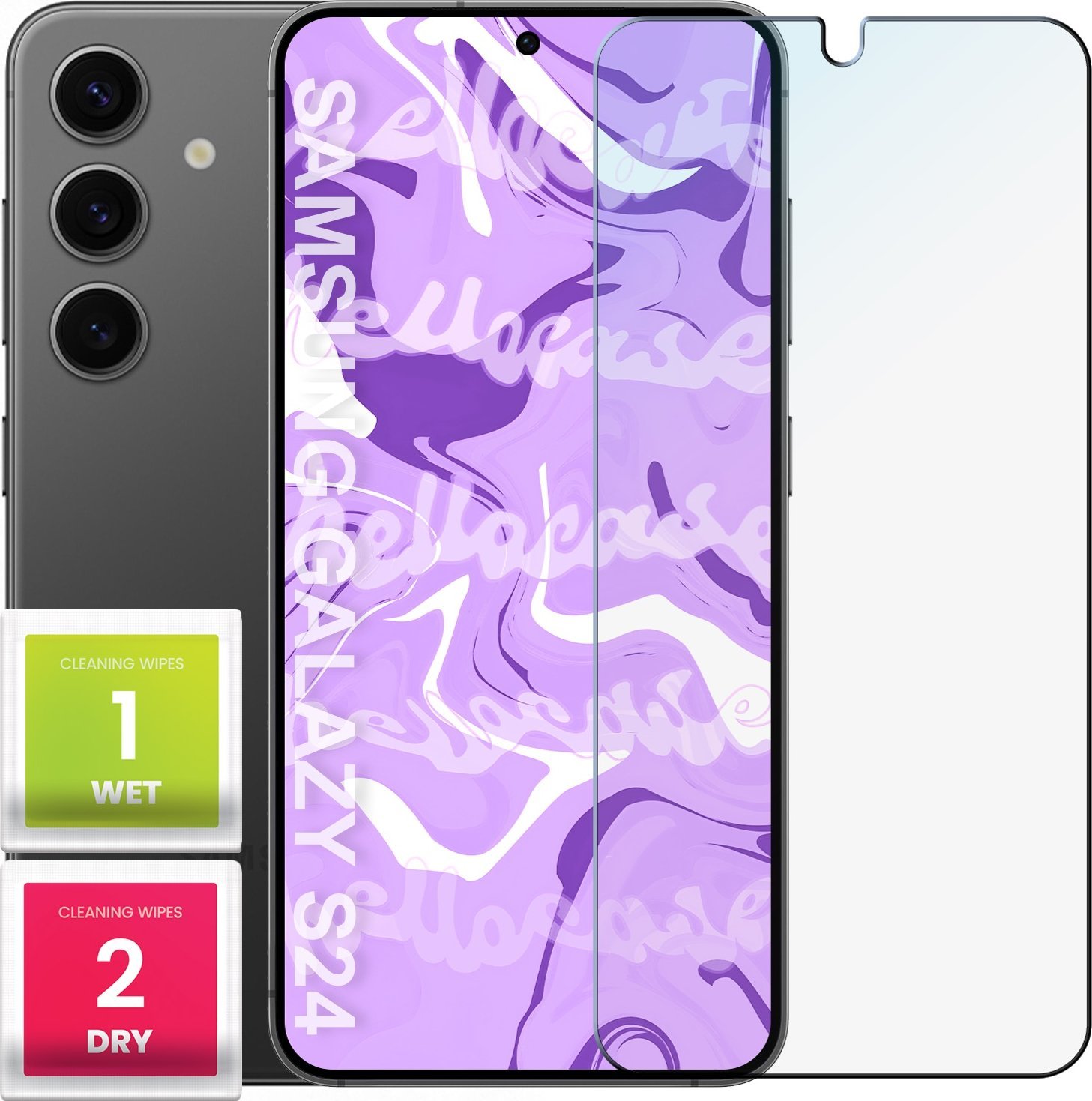 Hello Case Szkło Hartowane do Samsung Galaxy S24 (szybka 9H, płaskie 2.5D, ochronne)