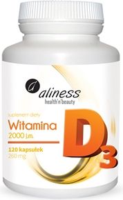 MEDICALINE Aliness Witamina D3 - 120 kapsułek 2000 IU
