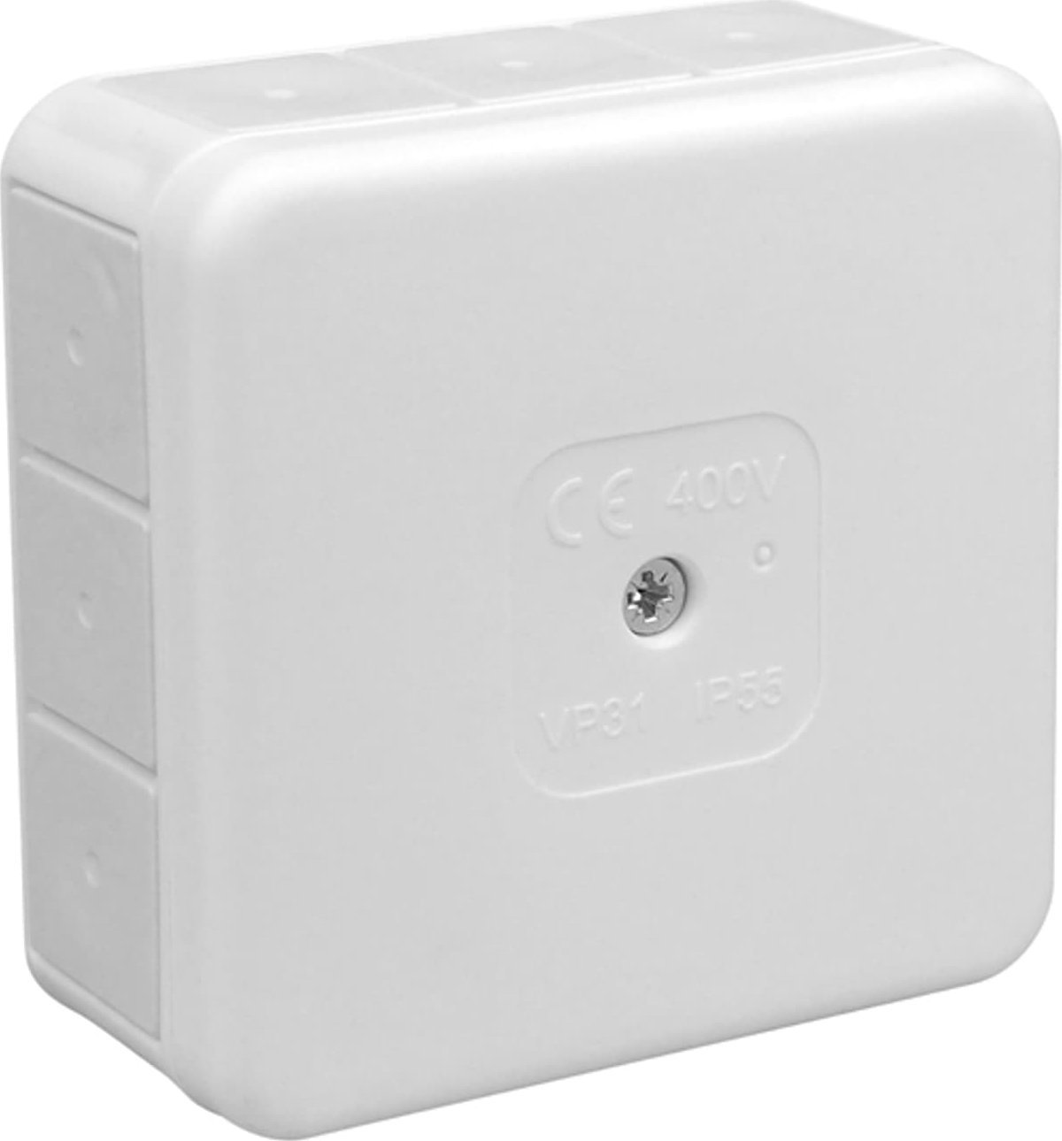 ViPlast Puszka natynkowa pusta 12 wlotów VIPLAST VP-31 BIAŁA IP55 85x85x37mm 031-01