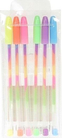 Kolorowe długopisy żelowe 6 kolorów