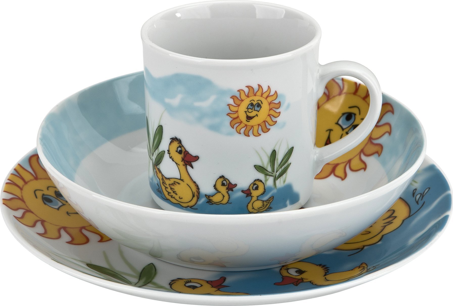 Lubiana Zestaw naczyń dla dzieci Kaczuszki porcelanowy