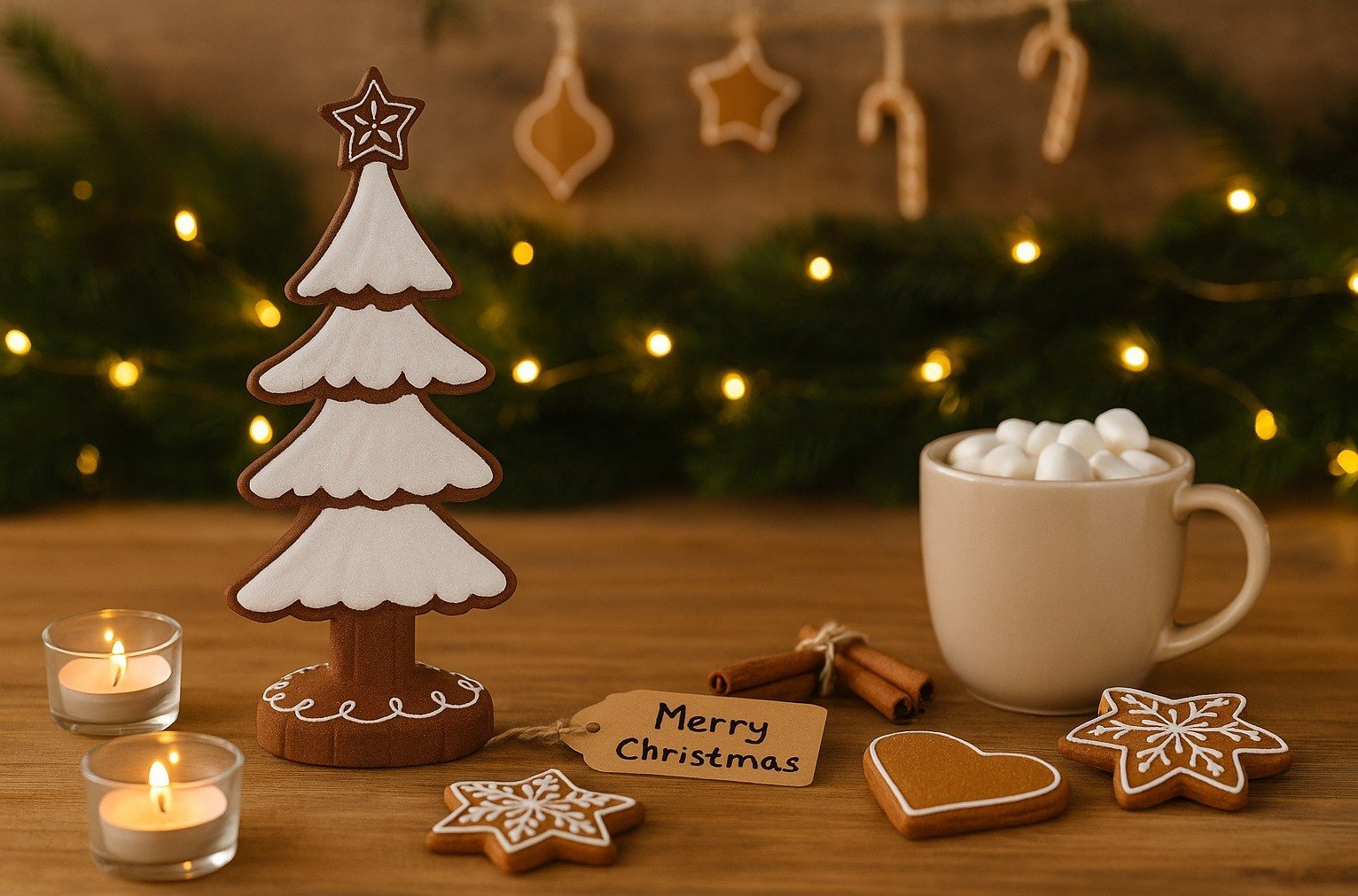 Figurka świąteczna Choinka piernikowa duża 33,5 cm