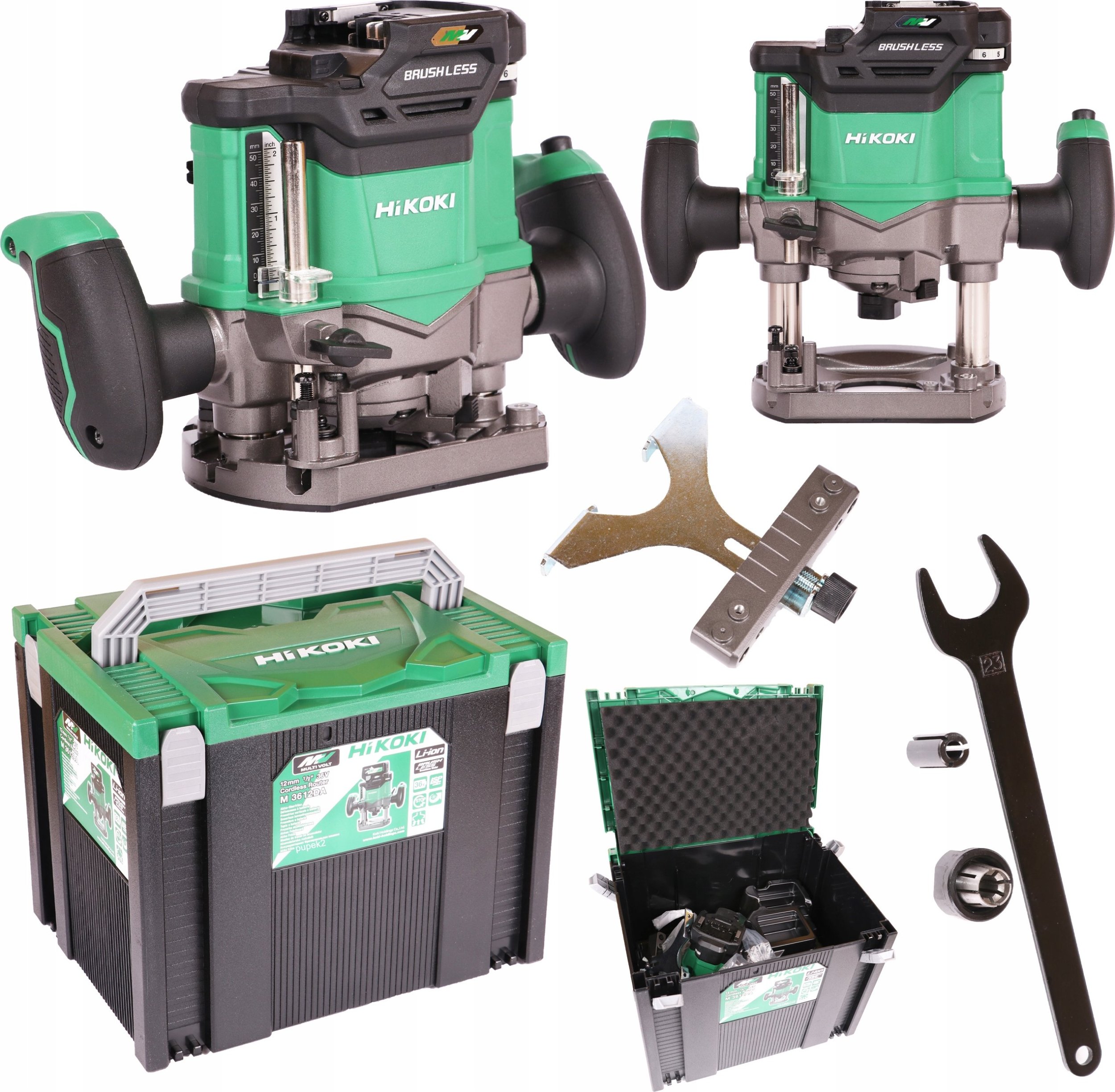 Frezarka Hikoki HIKOKI.UPPER MILLING MACHINE 36V M3612DAW2Z BL MULTIVOLT HITSYSTEM 6-8mm