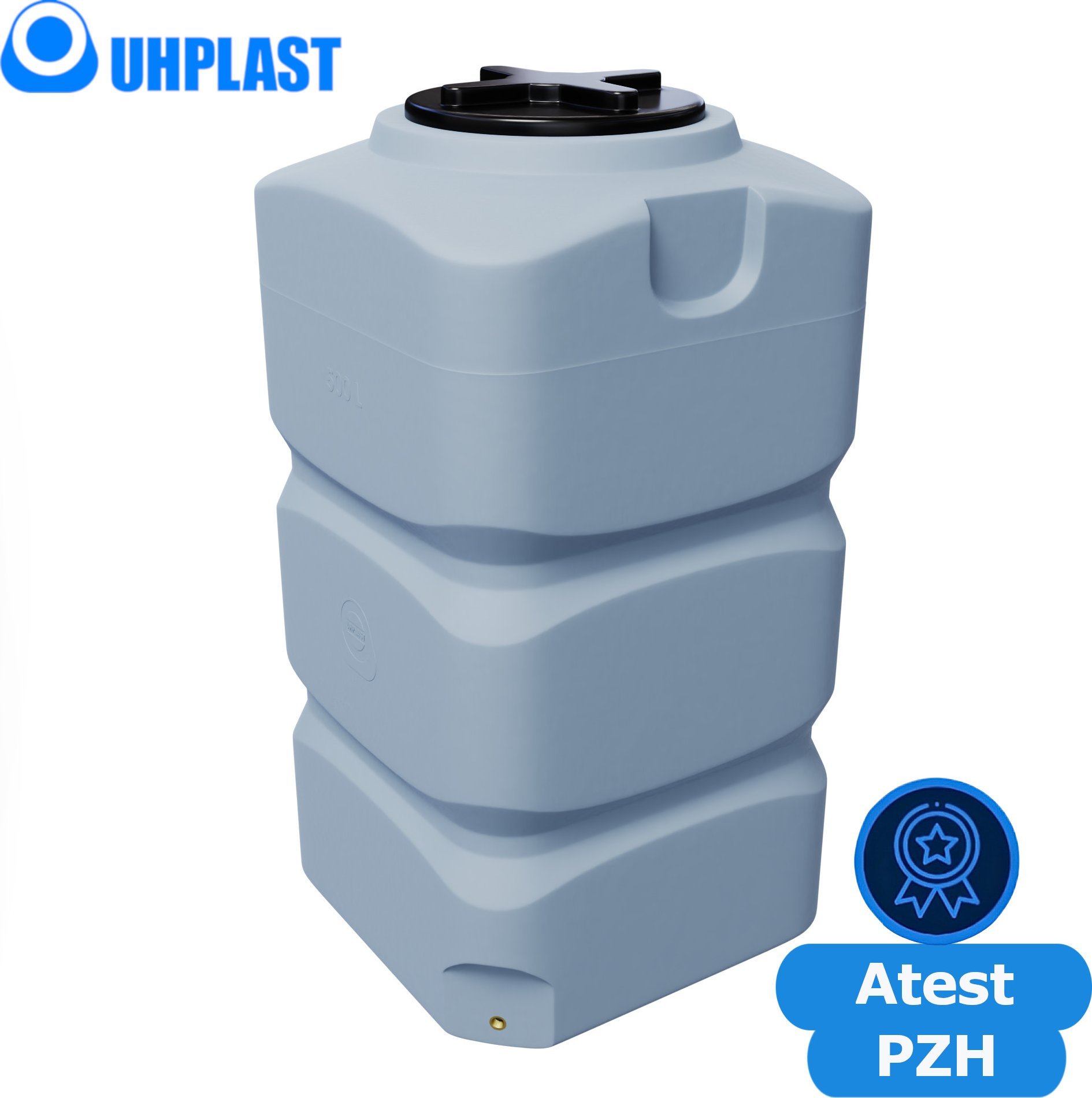 UHP Zbiornik na wodę 500l UHP KUBATON HIGH BK-500 Szary
