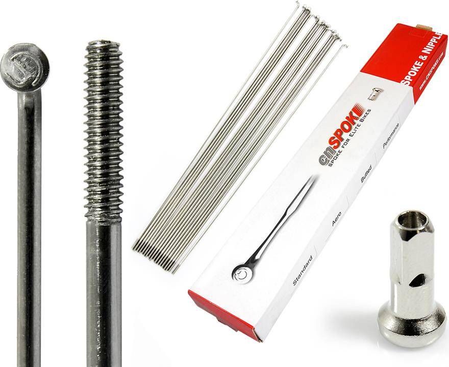 Cn Spoke Szprycha CnSpoke STD14 stal nierdzewna - długość 244 mm srebrna + nypel