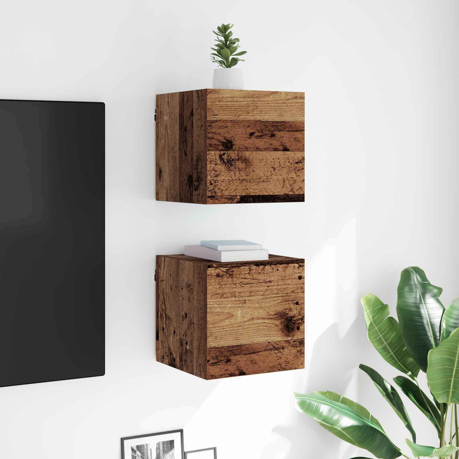 vidaXL Szafka pod telewizor Stare drewno 30,5 x 30 x 30 cm