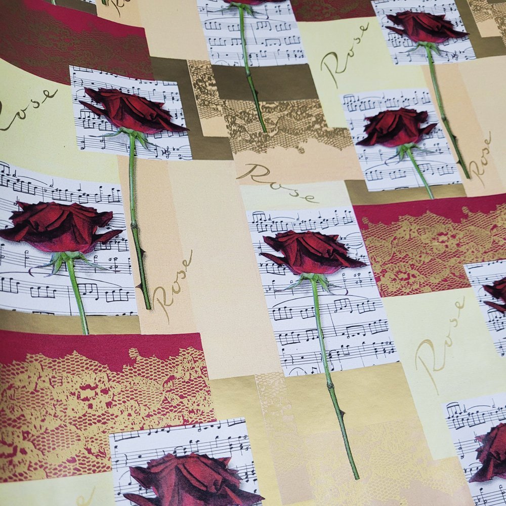 Papier róże do pakowania prezentów 70cmx2m 110m70