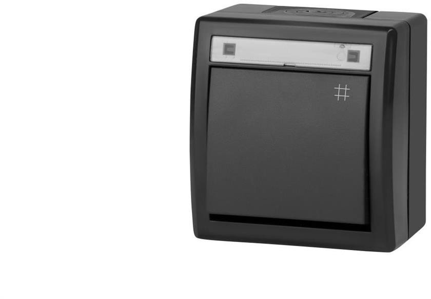 AQUANT 2K łącznik natynkowy krzyżowy IP55 antracytowy 5006-17