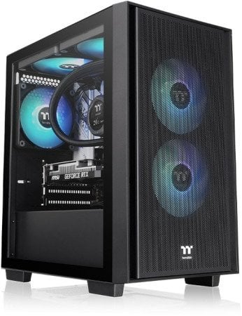 Versa H16 TG ARGB(schwarz, Tempered Glass)