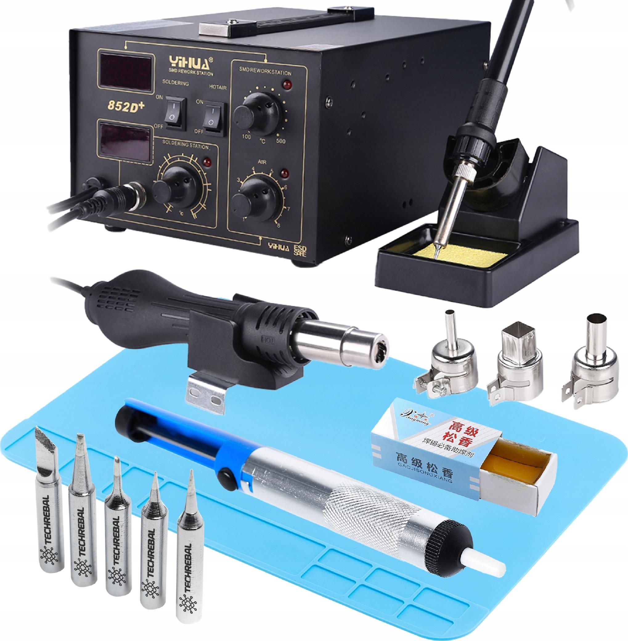 Techrebal Stacja lutownicza 852D+ KIT25
