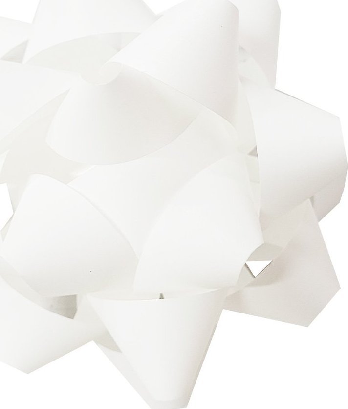 Fastima Rozetka Biała KOKARDA do prezentów 9cm 5M