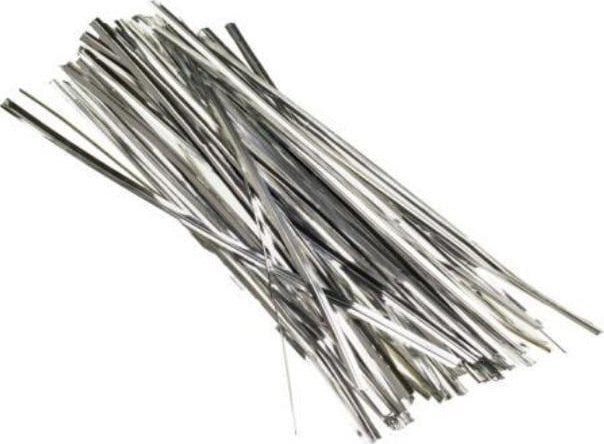 Druciki w plastiku srebrne 18cm 50szt
