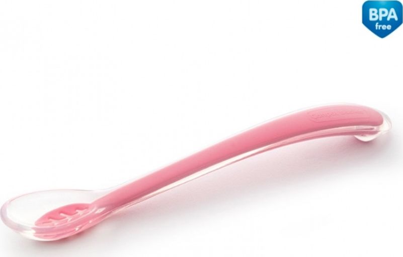 Canpol CANPOL BABIES Silikonowa łyżeczka różowa 5