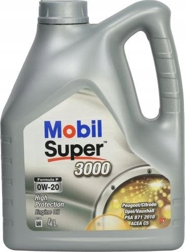 Mobil Alyva SUPER 3000 FORMULA P 0W/20 sintetinė varikliams 4 L