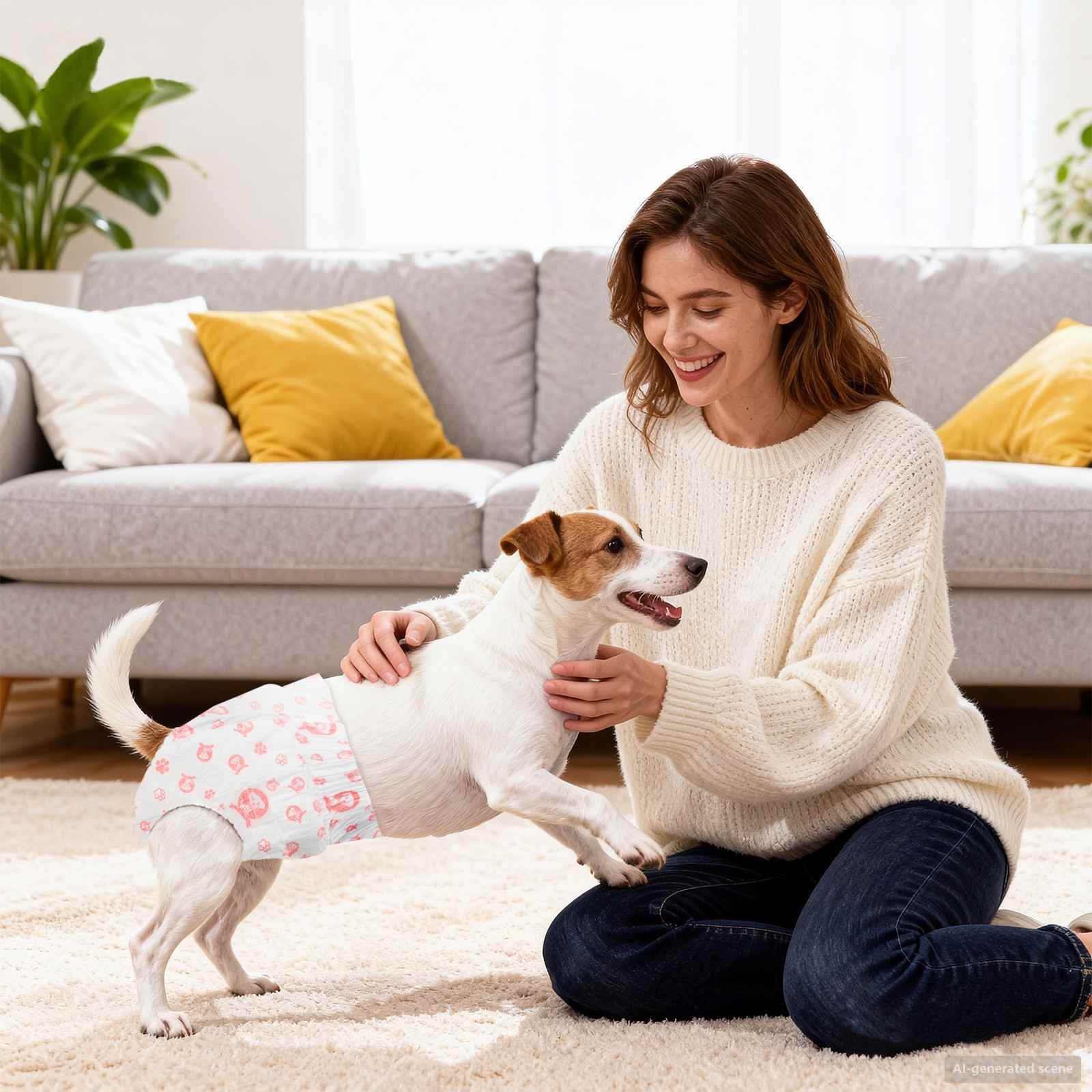 vidaXL Jednorazowa pielucha dla suk Biały 50 pcs