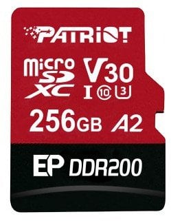 PATRIOT MEMORY Micro SDXC DDR200 with A+C card reader 256GB UHS-I U3/A2/C10/V30