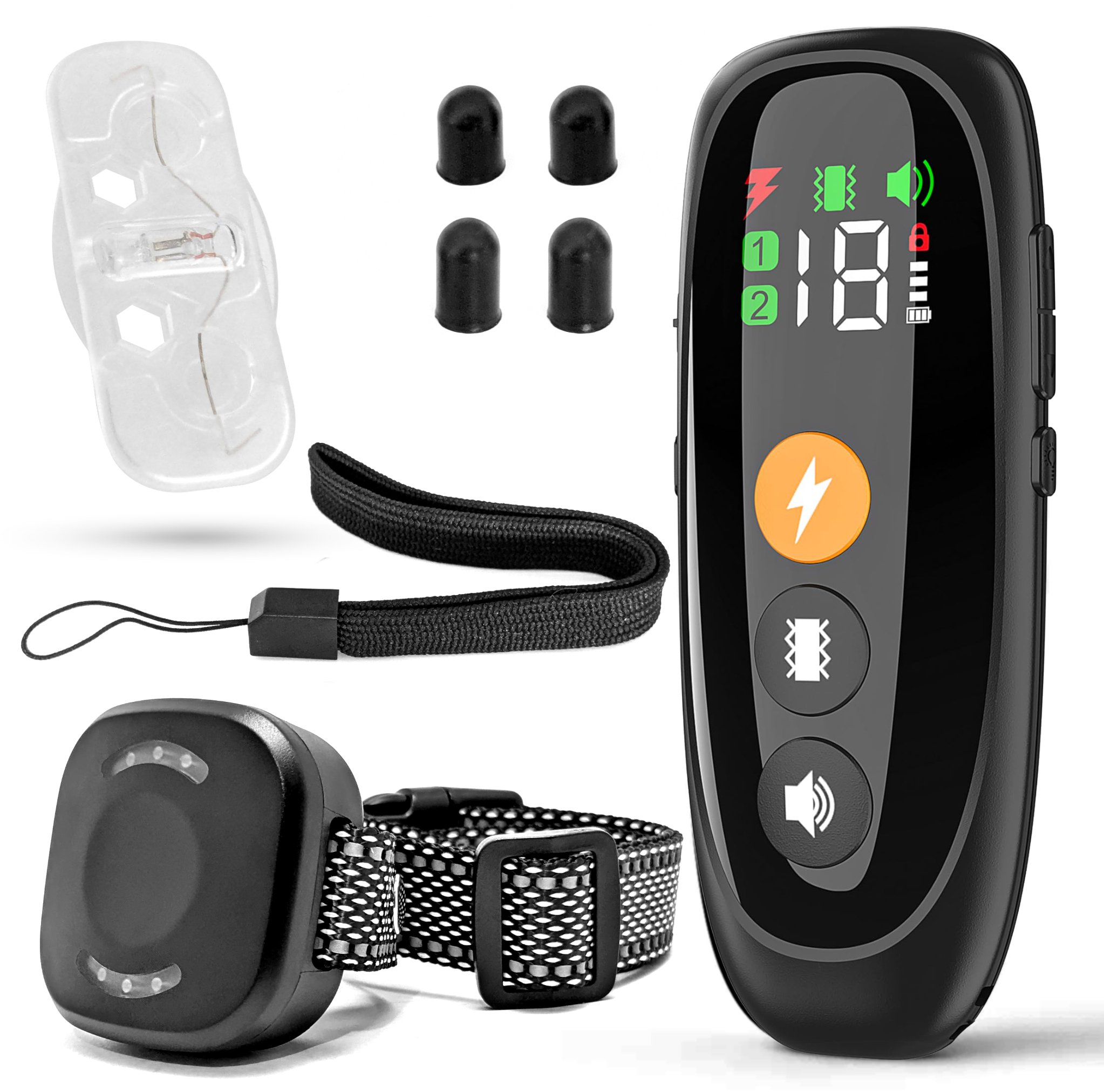 Obroża Treningowa dla Psa Uniwersalna 2 Kanały Pilot Odbiornik USB-C 800m.