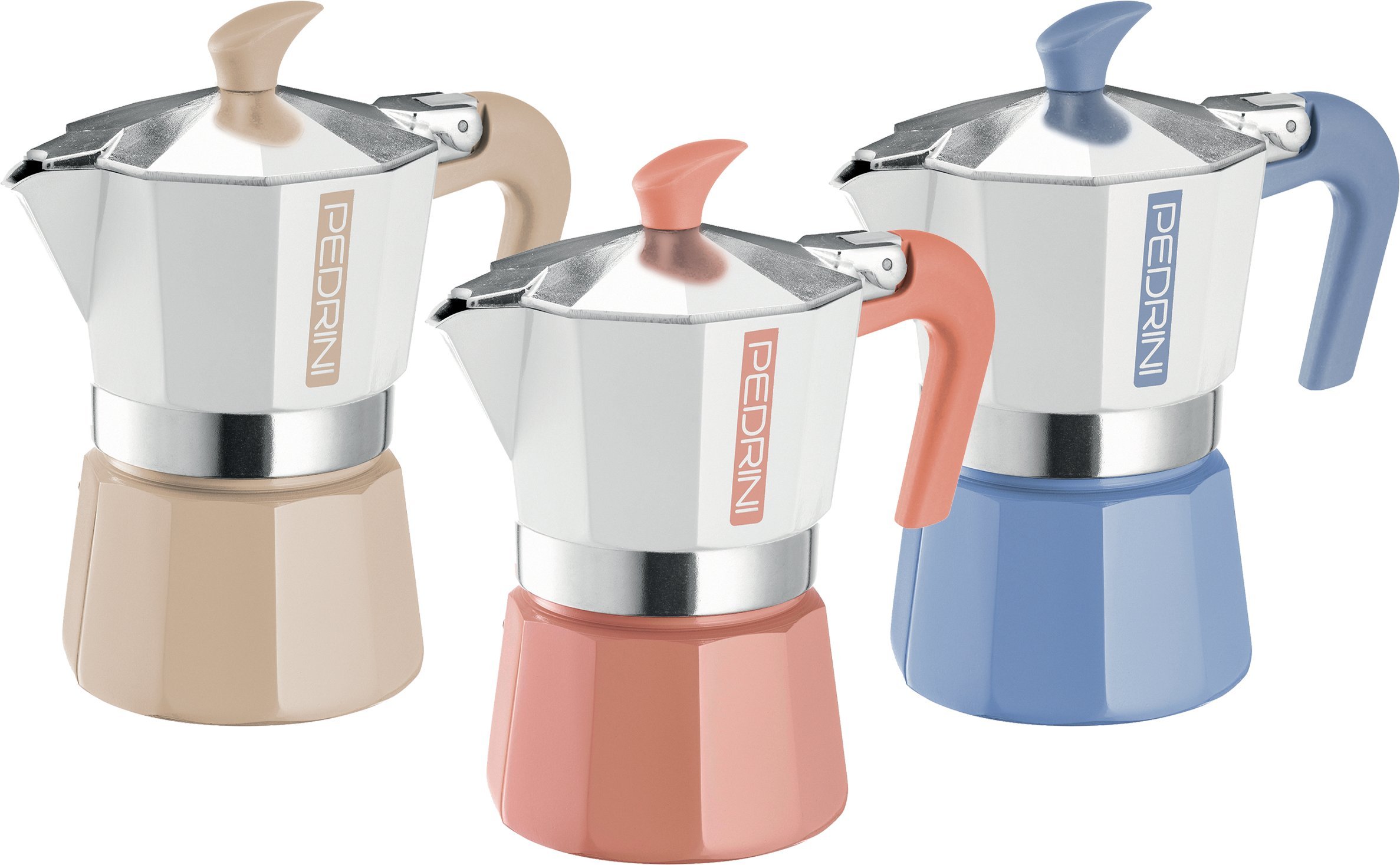 Pedrini Coffee Maker 3 Cups Painted Aluminum Color 2025 (02CF168)
