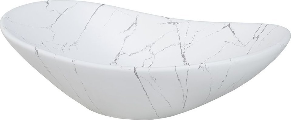 Comad Umywalka nablatowa, asymetryczna, Lena, 62x36x16 cm, biały