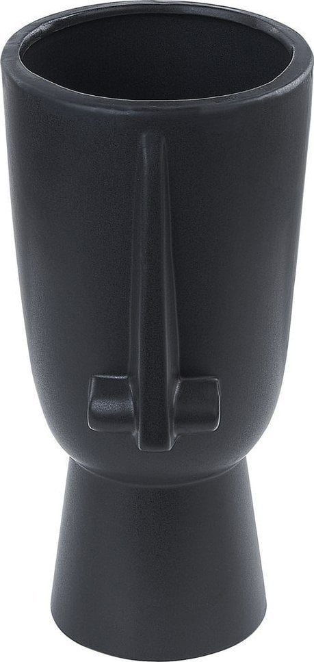 Beliani Wazon na kwiaty ceramiczny Czarny ARTEMIS