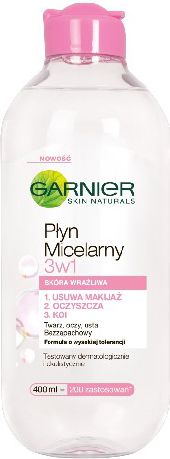 Garnier Essentials Płyn micelarny do cery wrażliwej 3w1 400ml