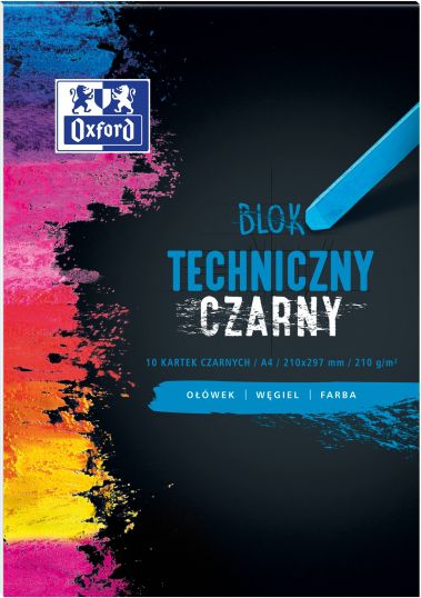 Oxford Blok techniczny A4 10k czarny