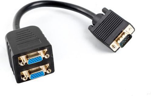 Lanberg splitter VGA->VGA x2, 20cm (AD-0020-BK)