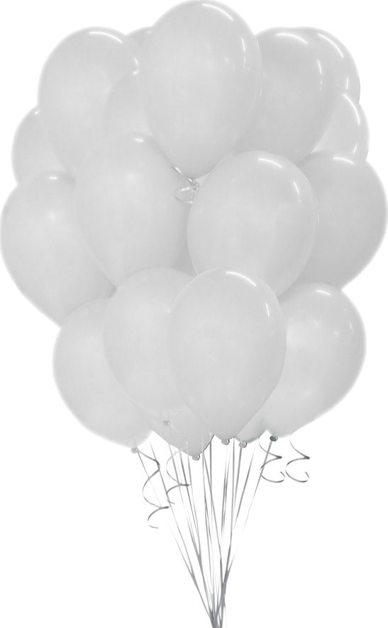 GoDan Balony metaliczne Białe, B&C, 30 cm, 50 szt.