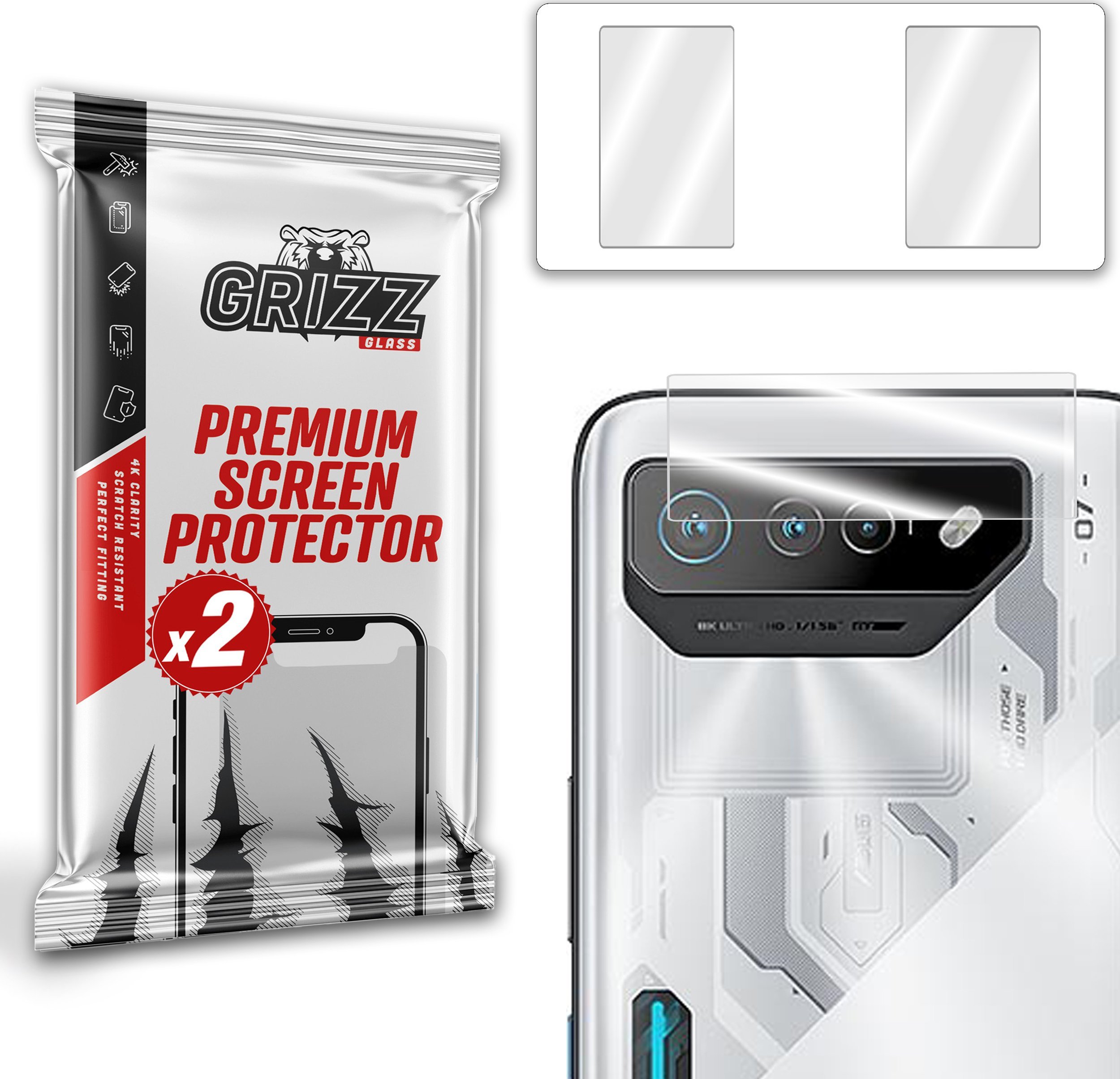 GrizzGlass Szkło na aparat GrizzGlass HybridGlass Camera do Asus ROG Phone 7