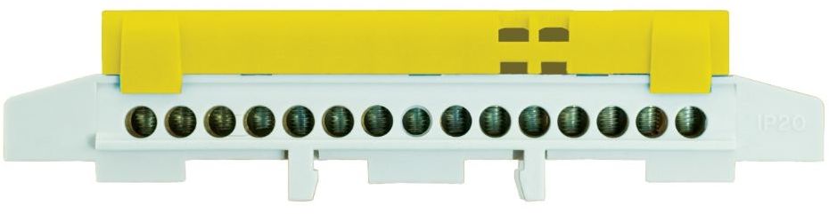 Pawbol Listwa zaciskowa na szynę 15-torowa żółta TH35 IP20 (E.4175)