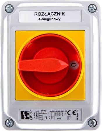 Spamel Łącznik krzywkowy 0-1 4P 16A w obudowie (ŁK16R-2.8210OB2ZC)