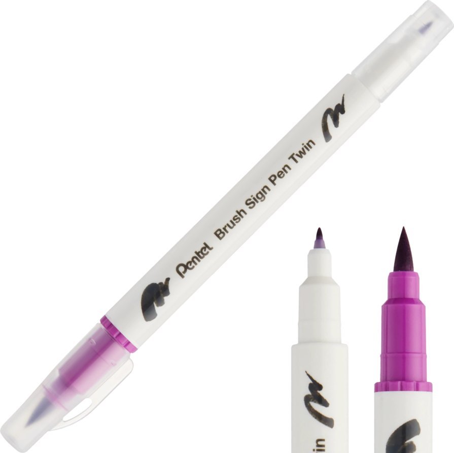 Pentel Pisak Brush Dwustronny Magenta SESW30C-T120