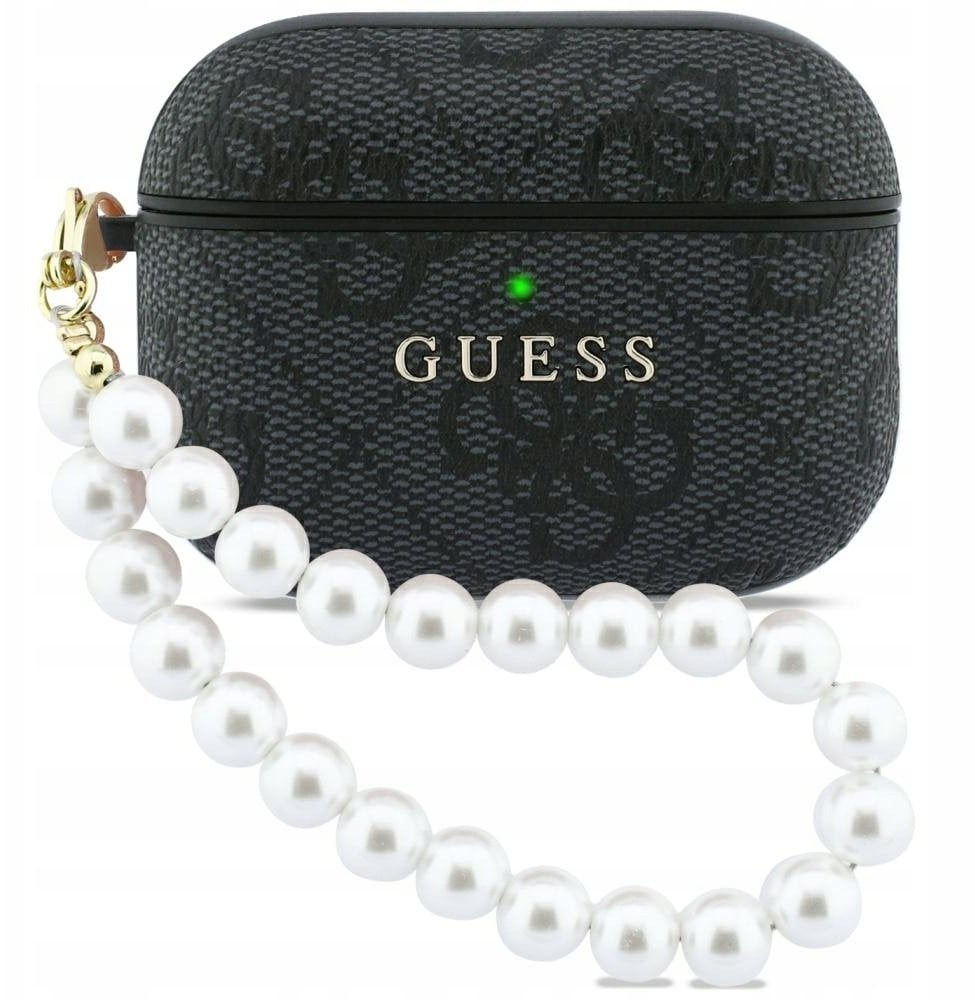 Etui Guess 4G Pearl Strap do Apple AirPods Pro 3 czarny