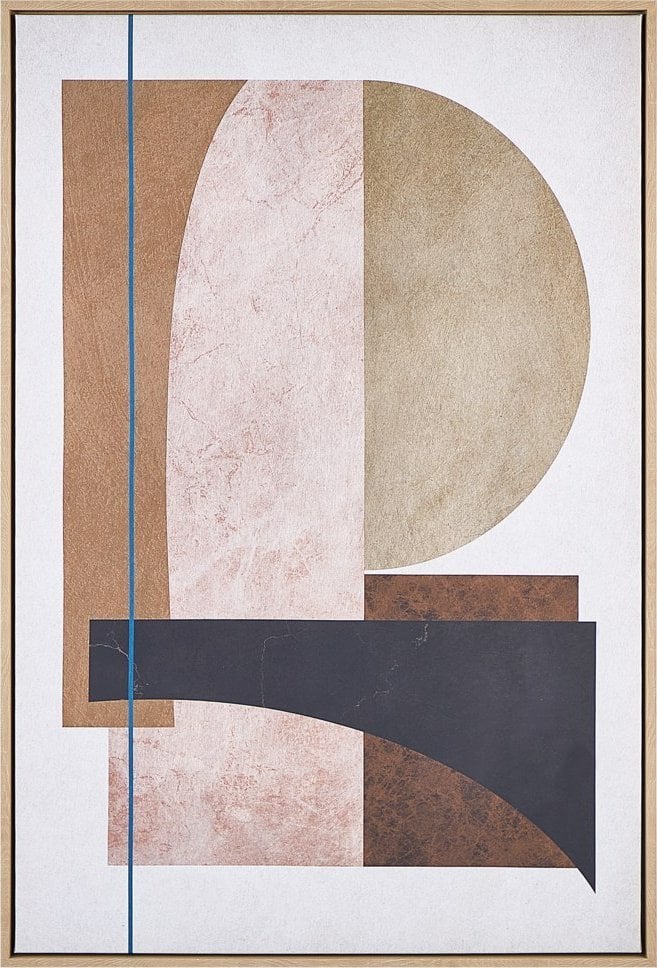 Beliani Obraz na płótnie w ramie abstrakcyjny 63 x 93 cm wielokolorowy RUFFANO