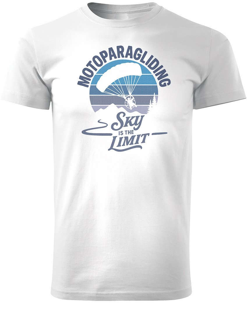 Koszulka dla motoparalotniarza moto paralotniarz z motoparalotnią motoparalotnia męska biała REGULAR XXL
