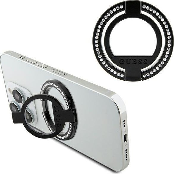 Guess Guess MagSafe Ring stand GUMRSALDGK czarny/black Rhinestone
