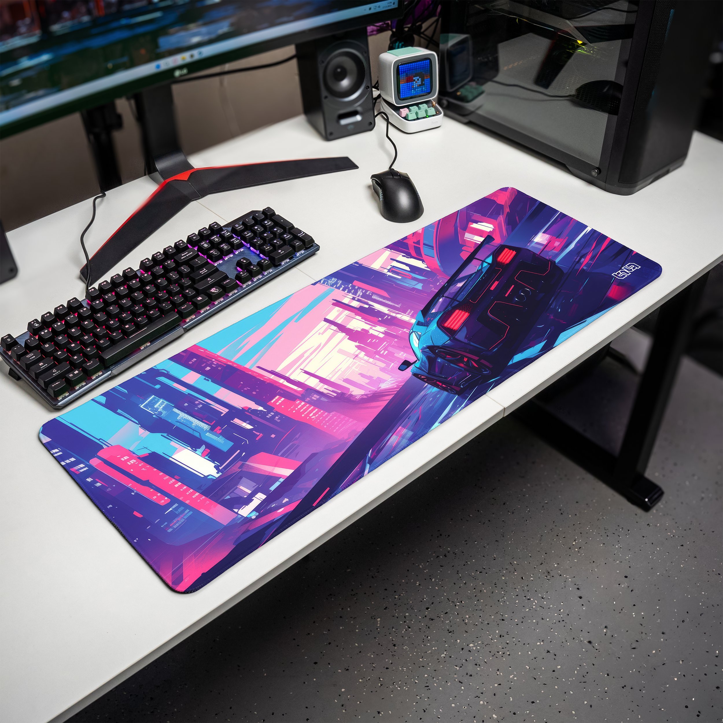 Podkładka Tilt DUŻA PODKŁADKA POD MYSZKĘ Arcade Rider 80x30 TILT Wytrzymała XL Gamingowa