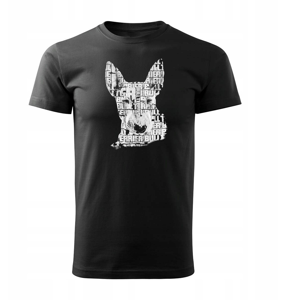 Topslang Koszulka z bulterierem bulterier bull terrier męska czarny REGULAR M