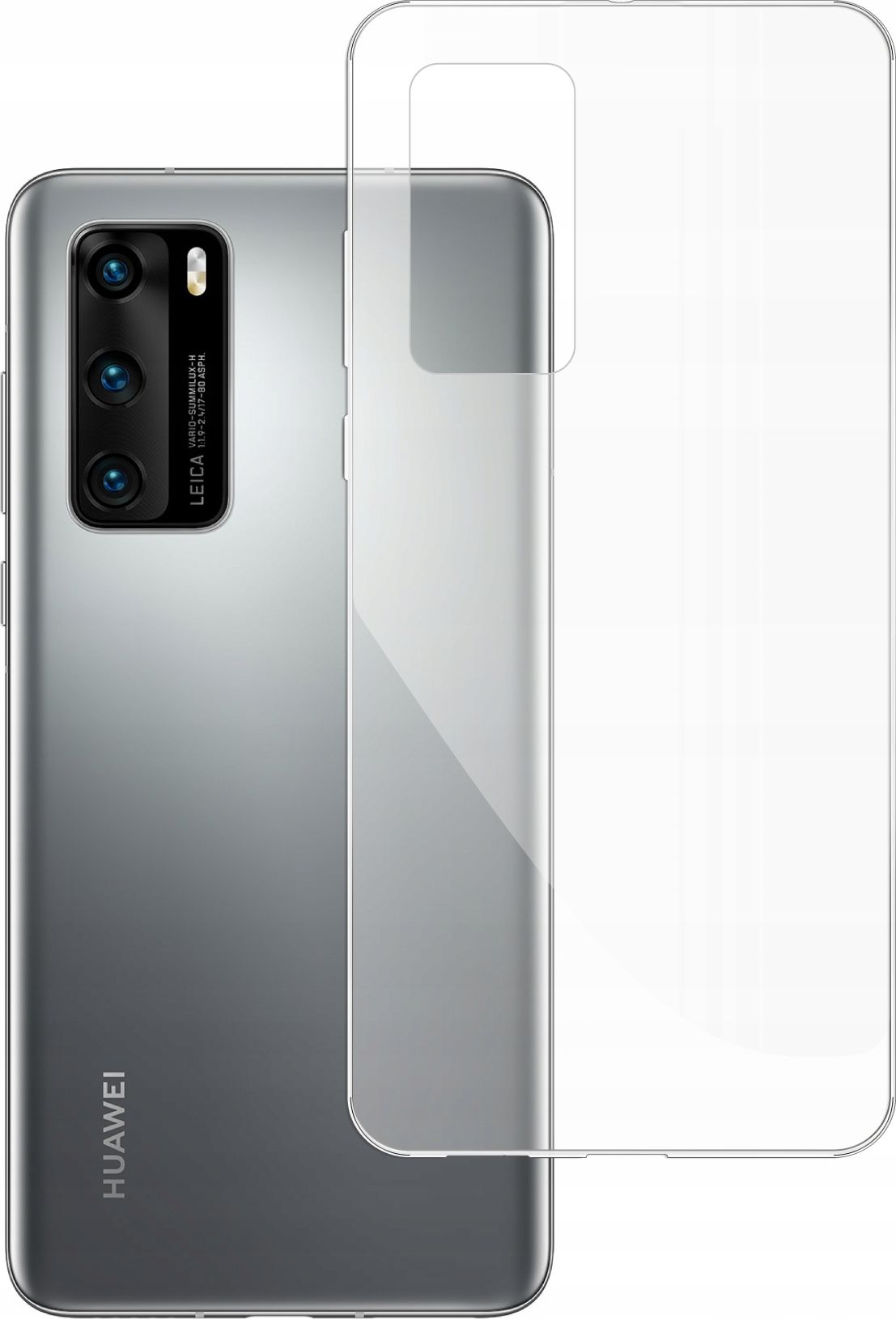 etumi Etui Do Huawei P40 Gumowe Slim Clear View Pokrowiec Ochronny / Futerał Obudowa / Ochrona Clear Cover Bezbarwne Slim Case0064