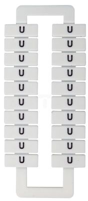 EM Group Oznacznik do złączek szynowych 2,5-70mm2 /U/ biały (43192)