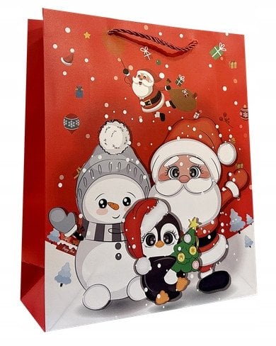 Torebka ozdobna prezentowa świąteczna 31x40x12cm DW6039A mix cena za 1 sztukę